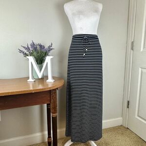 Michael Kors Blue & White Striped Maxi Skirt - Size Small - EUC